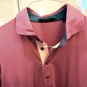Greyson Clothiers Saranac Polo in Danube (maroon and ivory)